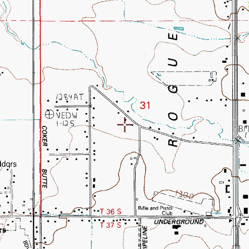Topographic Map of Davis (historical), OR