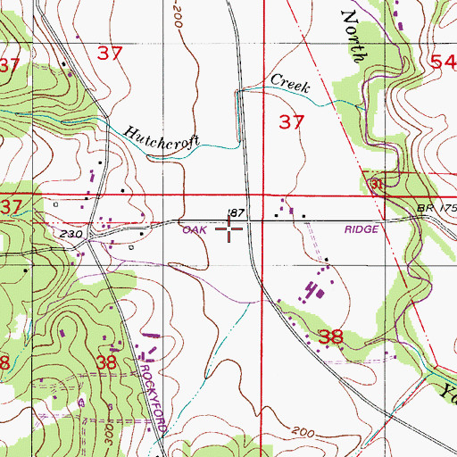 Topographic Map of Woods (historical), OR