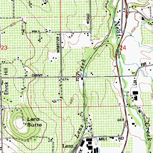 Topographic Map of Mohr (historical), OR
