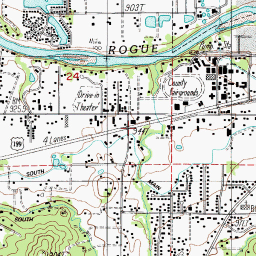 Topographic Map of Allen Creek (historical), OR