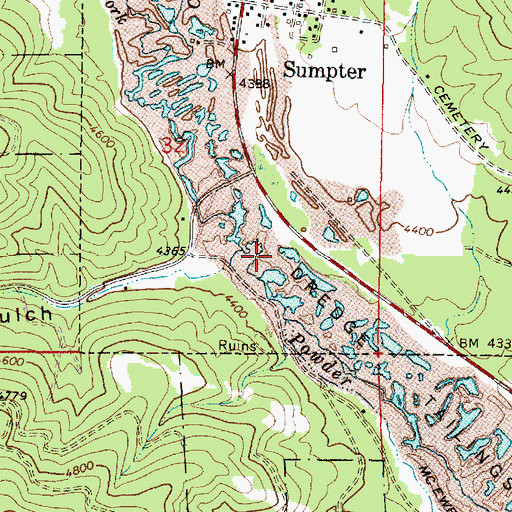Topographic Map of South Wye (historical), OR