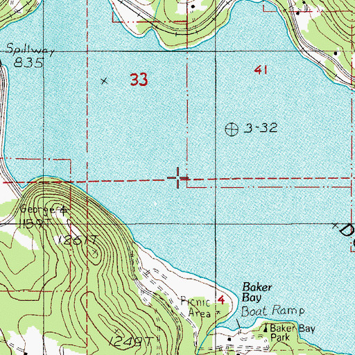 Topographic Map of Baker (historical), OR