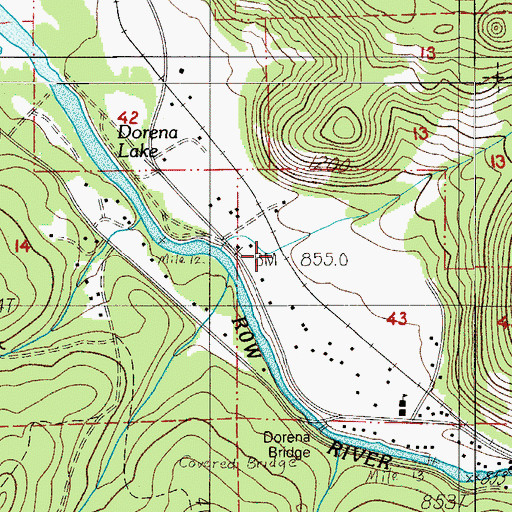 Topographic Map of Stewart (historical), OR