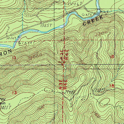 Topographic Map of Davis Weber Lumber Company (historical), OR