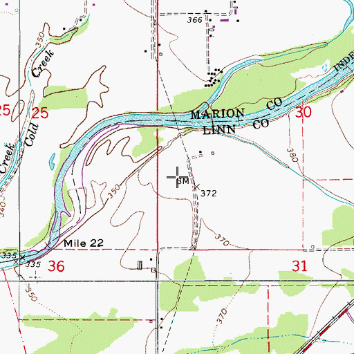 Topographic Map of North Santiam (historical), OR