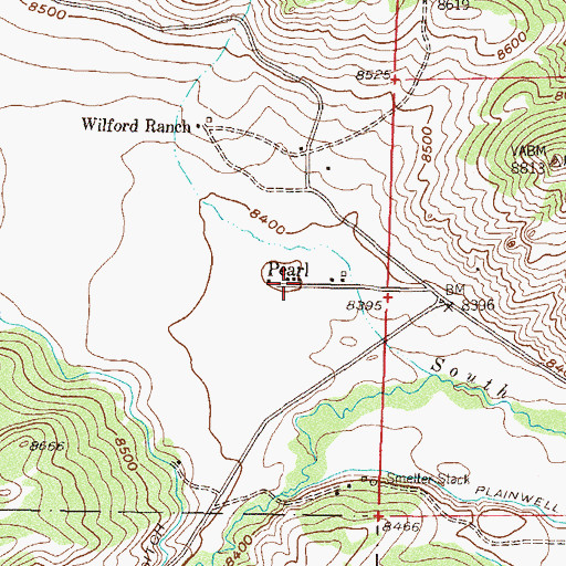 Topographic Map of Pearl, CO
