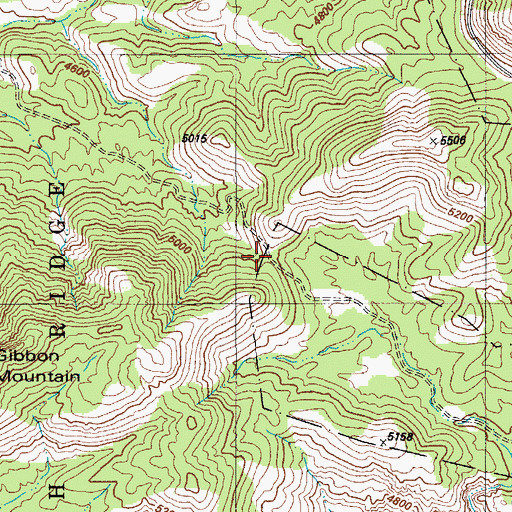 Topographic Map of Shreve Saddle, AZ