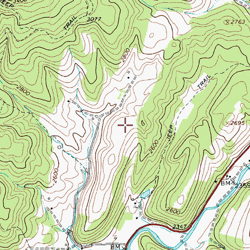 Topographic Map of Lawson Knob, VA