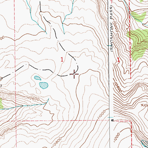 Topographic Map of Bowles Pass, WY