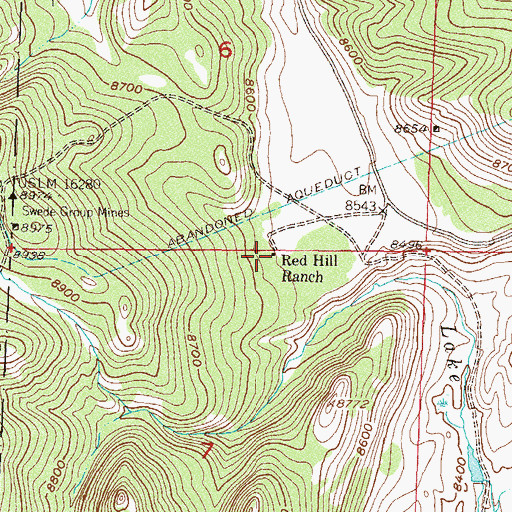 Topographic Map of Red Hill Ranch, CO