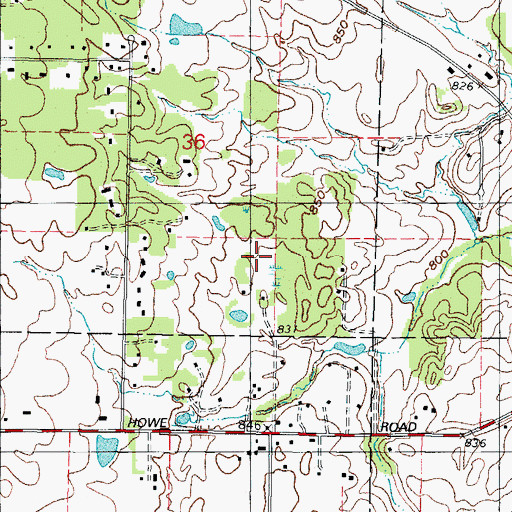 Topographic Map of Barnard Mill (historical), IL