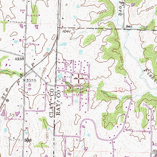 Topographic Map of Excelsior Estates, MO
