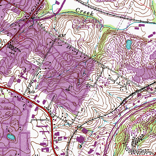 Topographic Map of Green Park, MO
