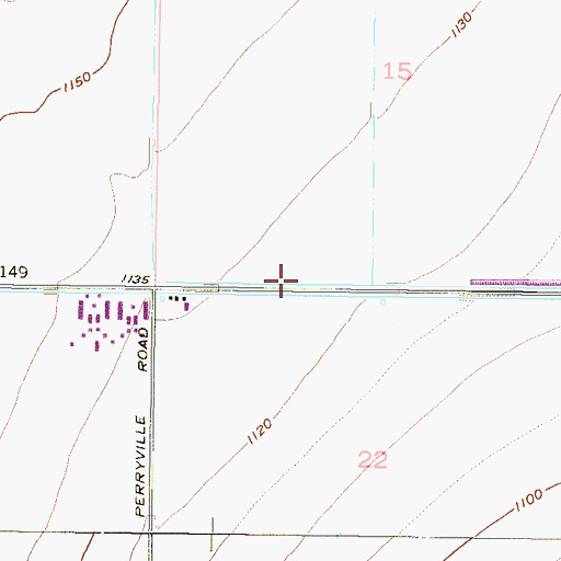 Topographic Map of Perryville Road Wash, AZ