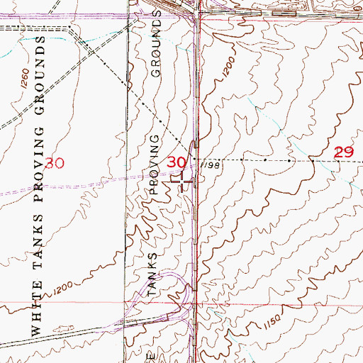 Topographic Map of Osborn Road Wash, AZ