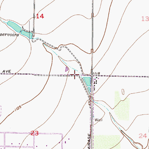 Topographic Map of North Fork Lower El Mirage Wash, AZ