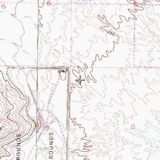 Topographic Map of North Fork Bedrock Wash, AZ