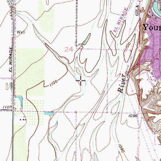 Topographic Map of Lower El Mirage Wash, AZ