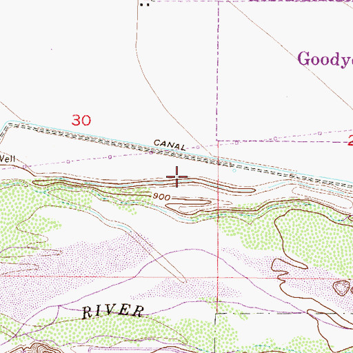 Topographic Map of Bullard Wash, AZ