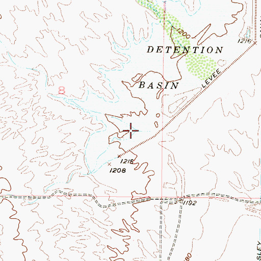 Topographic Map of Bedrock Wash, AZ