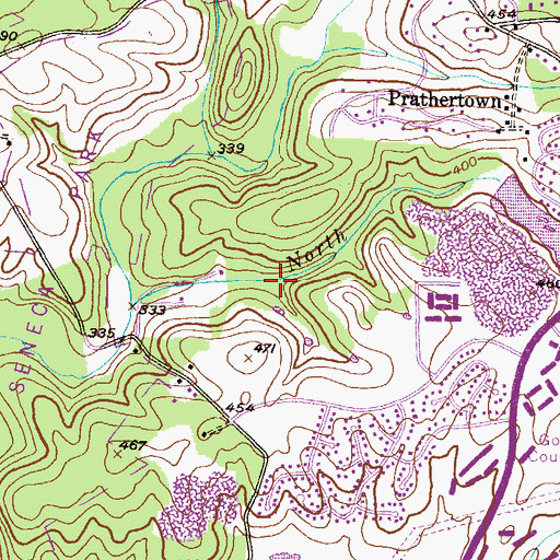 Topographic Map of Fawnwalk Run, MD