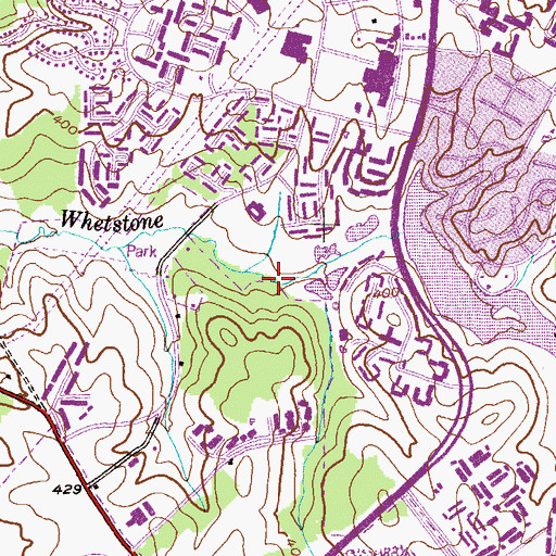 Topographic Map of Walkers Run, MD