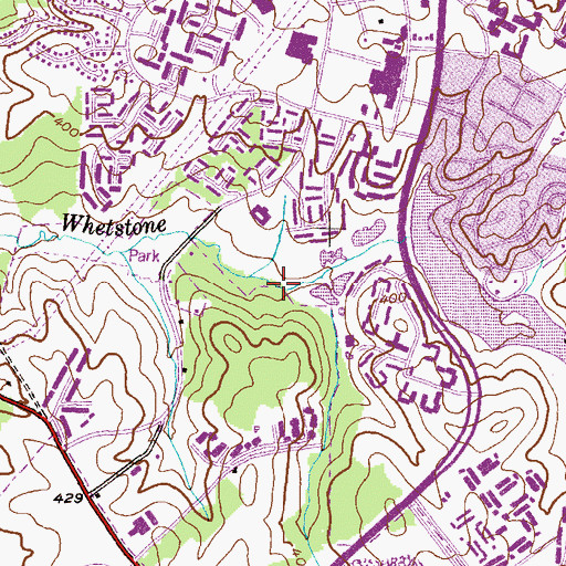 Topographic Map of Walkers Run, MD