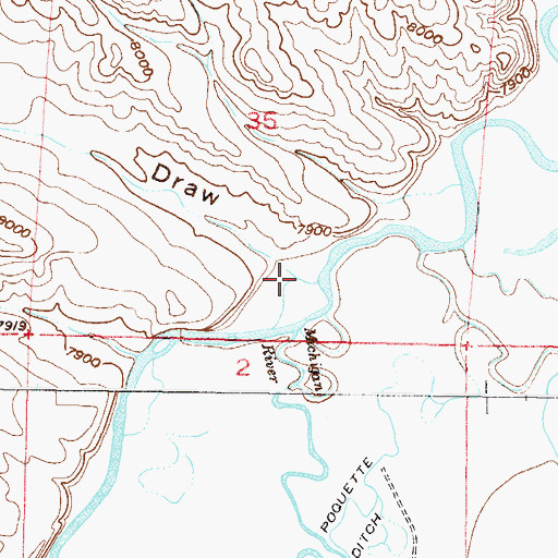 Topographic Map of Fischer Draw, CO