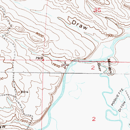 Topographic Map of Placer Creek, CO