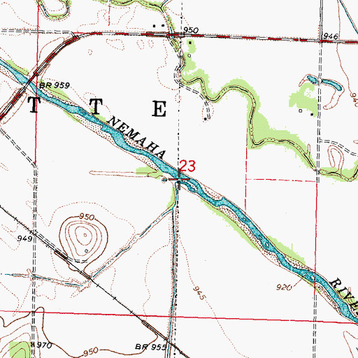 Topographic Map of Gauchat Creek, NE