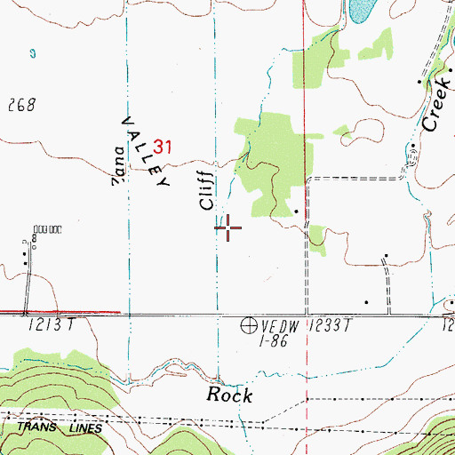 Topographic Map of Lake of the Cedars, OR