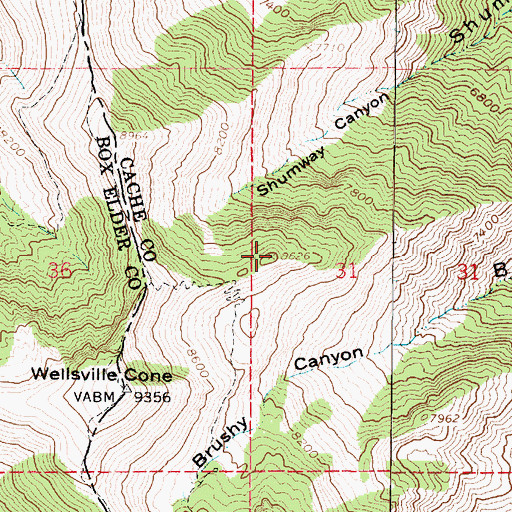 Topographic Map of Bob Stewart Peak, UT