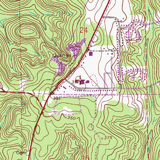 Topographic Map of East Gate Middle School, AL