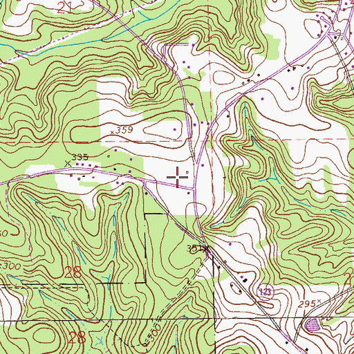 Topographic Map of Logan Road Church, AL