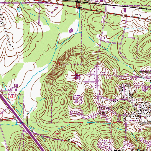 Topographic Map of M Thompkins Early Childhood Center, AL