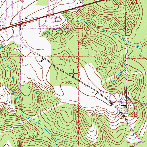 Topographic Map of New Hope Cemetery, AL