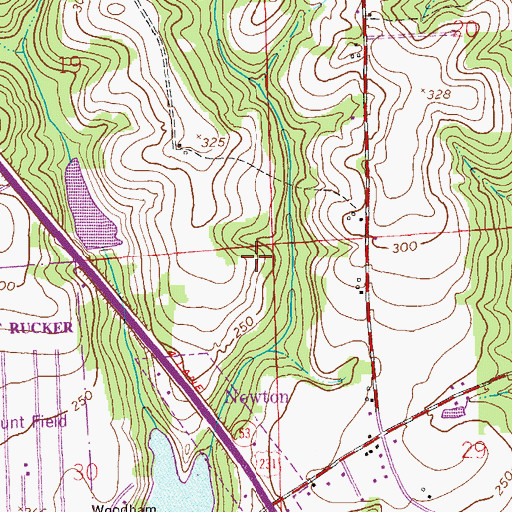 Topographic Map of Newman Family Cemetery, AL