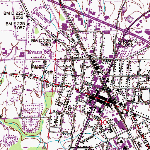 Topographic Map of Mount Calvary Baptist Church, AL