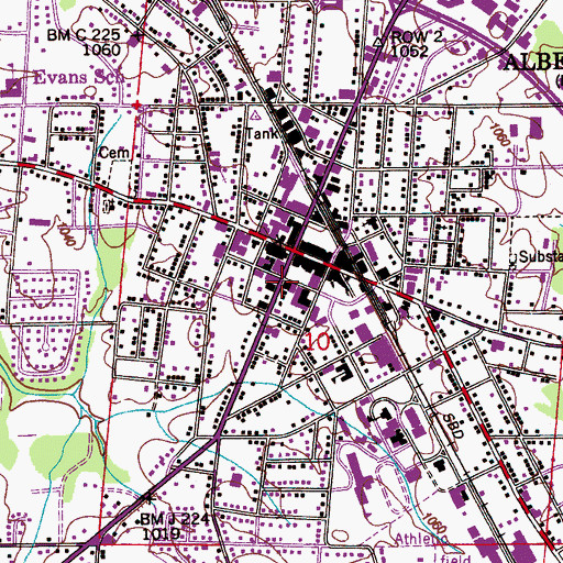 Topographic Map of Sand Mountain Infirmary (historical), AL