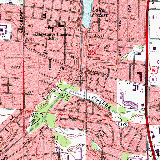 Topographic Map of Arlington Mobile Home Park (historical), AL