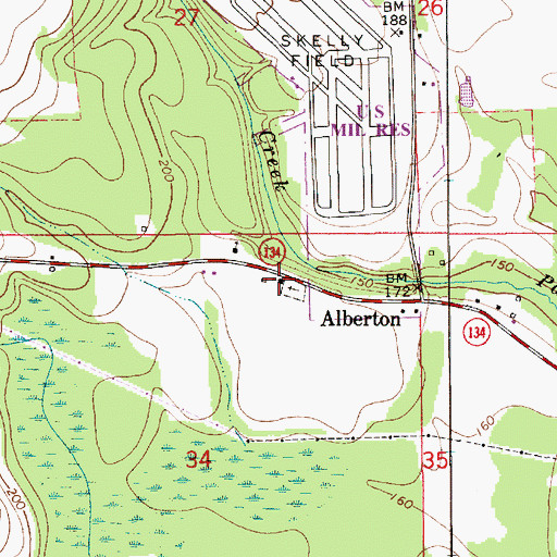 Topographic Map of New Life Church, AL