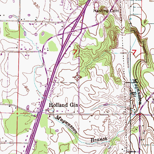 Topographic Map of Ardmore Church, AL