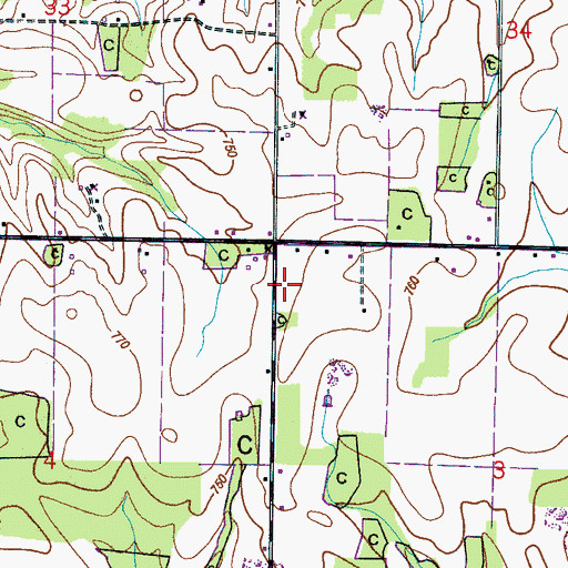 Topographic Map of Christian Fellowship Church, AL