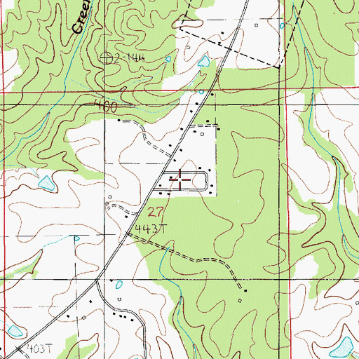 Topographic Map of Glendale Acres, AL