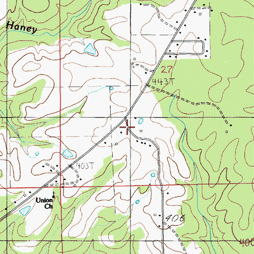 Topographic Map of Wall Cemetery, AL