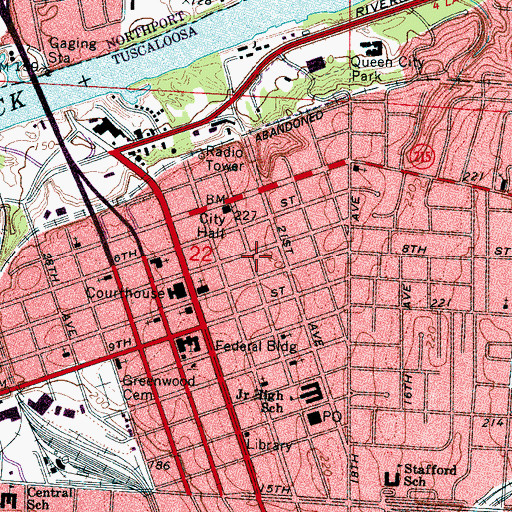 Topographic Map of Faith Chapel, AL