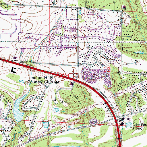 Topographic Map of Main Street Professional Park, AL