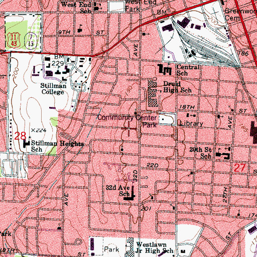 Topographic Map of Miracle House of Prayer, AL