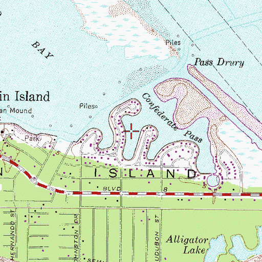 Topographic Map of British Bay, AL