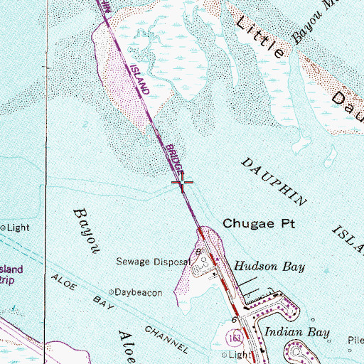 Topographic Map of Pass Chateaugue, AL